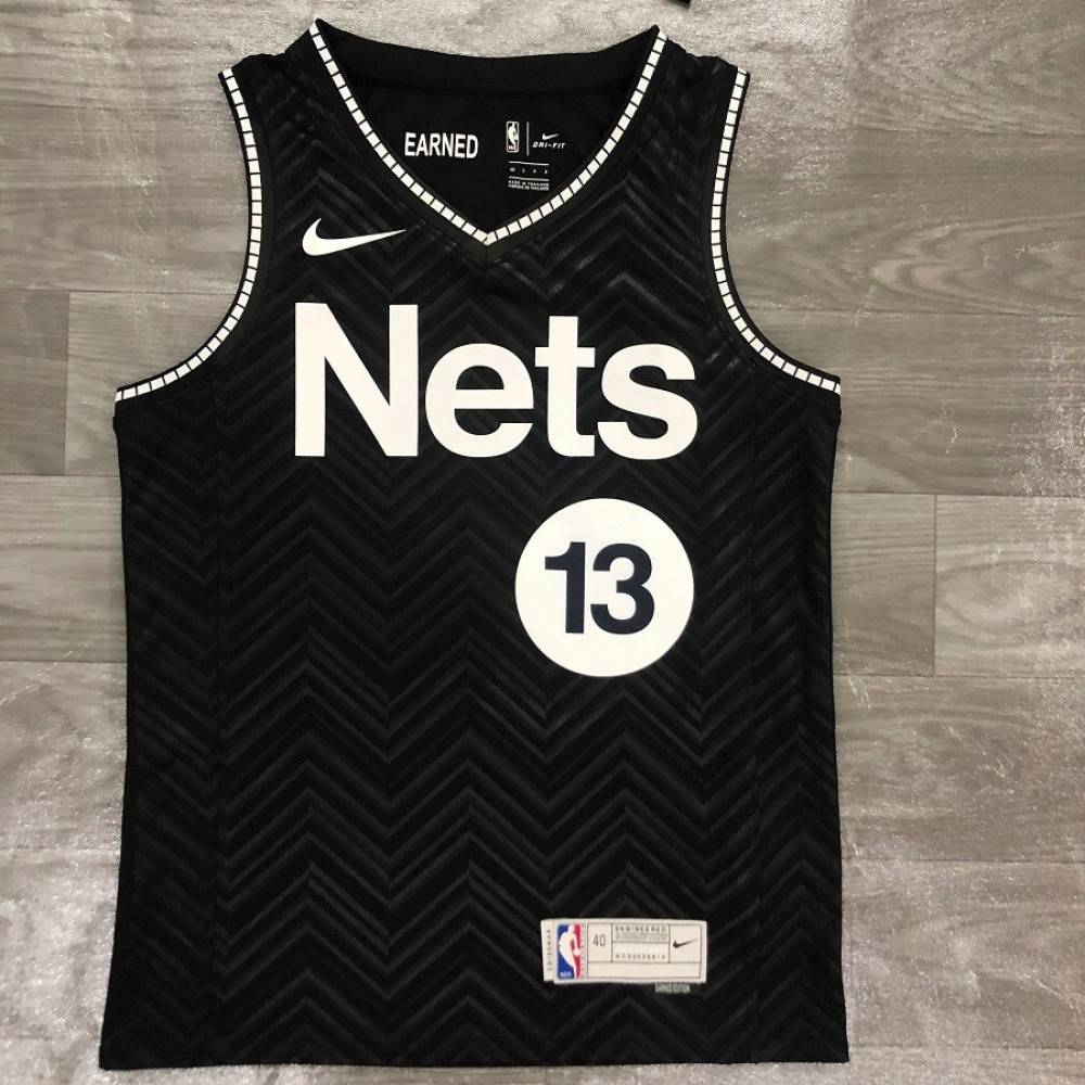 Men's Brooklyn Nets James Harden #13 Black 2020/21 Swingman Player Jersey – Earned Edition-Pro Kit Vault | Brand New 26/27 Sports Jerseys